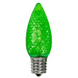 Sienna Green LED Faceted C9 Christmas Bulbs - Pack of 4
