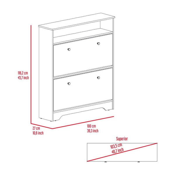 FM FURNITURE Brandford Shoe Rack