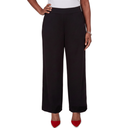 Petite Ruby Rd. Mysterious Romance Scallop Detail Wide Leg Pants