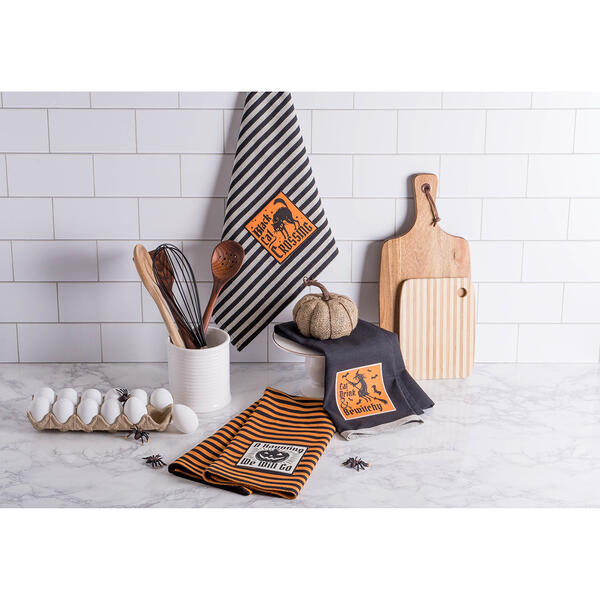 DII® Happy Haunting Embellished Kitchen Towel Set Of 3