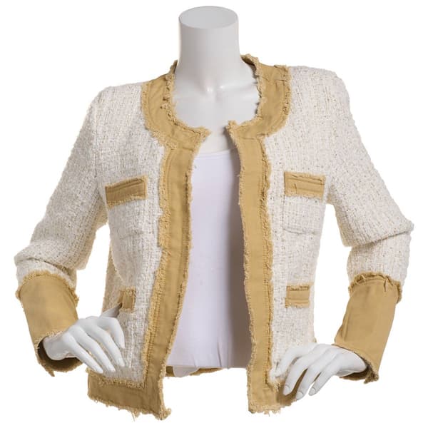 Womens Nanette Lepore Long Sleeve Open Boucle Jacket - image 