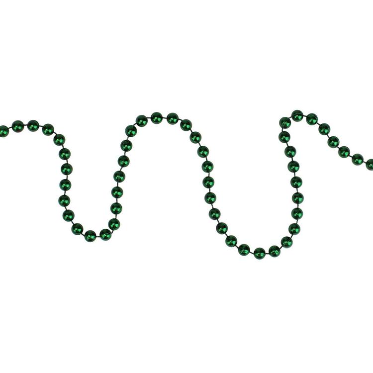 Northlight Seasonal Shiny Metallic Green Beaded Christmas Garland