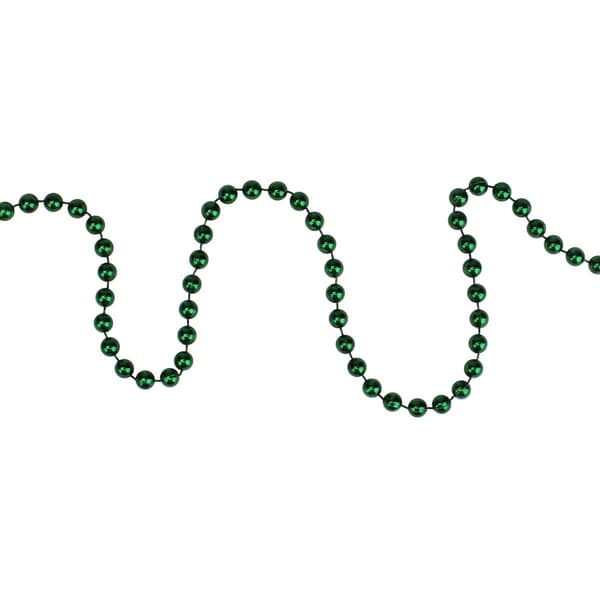 Northlight Seasonal Shiny Metallic Green Beaded Christmas Garland