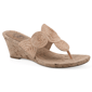 Womens White Mountain Affogato Wedge Thong Sandals - image 1