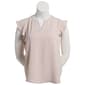 Womens Adrianna Papell Solid Cap Flutter Sleeve Airflow Blouse - image 2