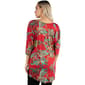 24/7 Comfort Apparel 3/4 Sleeve Paisley Tunic - image 2