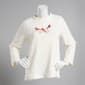 Womens Bonnie Evans Cardinal Trio Embroidered Polar Fleece Top - image 1