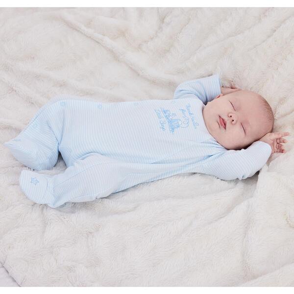 Baby Boy &#40;Preemie-9M&#41; Little Me&#40;R&#41; Thank Heaven Stripe Footie - image 