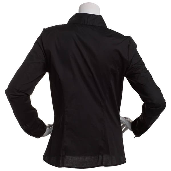 Juniors Leighton Poplin Tailored Casual Button Down