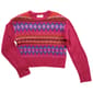 Girls &#40;7-16&#41; No Comment Raised Neck Fair Isle Sweater - image 1