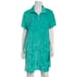Plus Size Jasmine Rose Short Sleeve Palm Textured Pique Zip Robe - image 2
