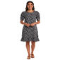 Petite MSK Short Puff Sleeve Floral A-Line Dress - image 1