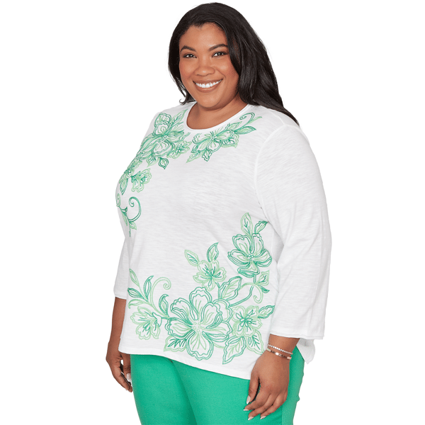 Plus Size Alfred Dunner Resort Living Tropical Floral Blouse