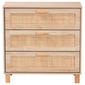 Baxton Studio Sebille Light Brown Wood 3-Drawer Storage Chest - image 3