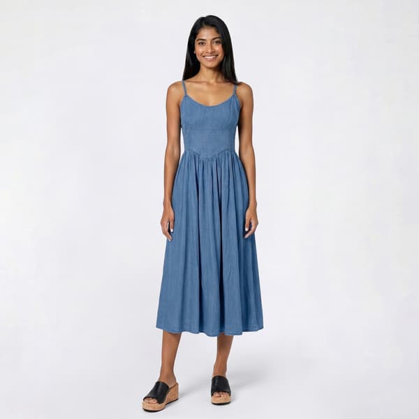 Juniors Love Tree Tencel Corset Midi Dress - image 