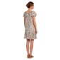 Womens Robbie Bee Short Sleeve Ruffle Hem Floral Leaf Shift Dress - image 3