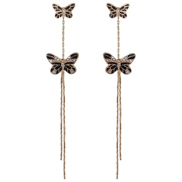 Jessica Simpson Dangle Butterfly Earrings