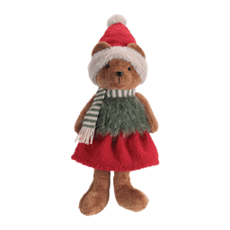 Melrose Holiday Plush Bear Figurines - Set of 2