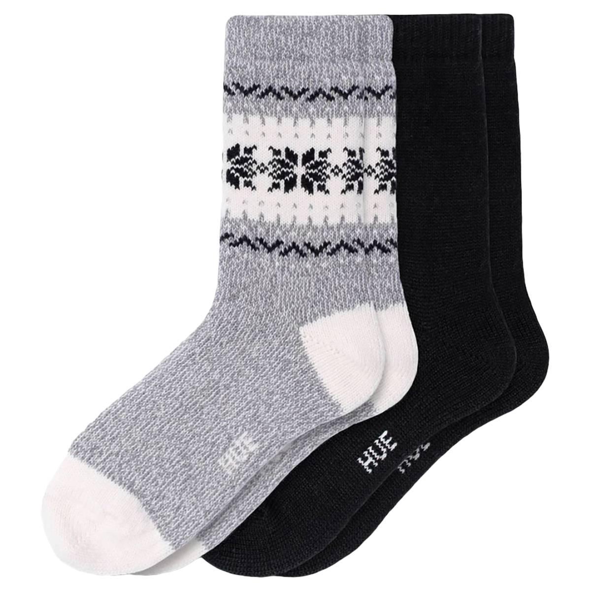 Womens HUE® 2pk. Snowflake Boot Crew Socks