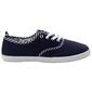 Womens Ashley Blue Navy with Stripes Canvas Fashion Sneakers - image 2