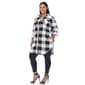 Plus Size White Mark Long Sleeve Roll Cuff Plaid Shirt Dress - image 4