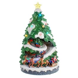 Northlight 10.25 Wooden Snowman Merry Christmas Cut-Out with Miniature Ornaments Table Top Decoration