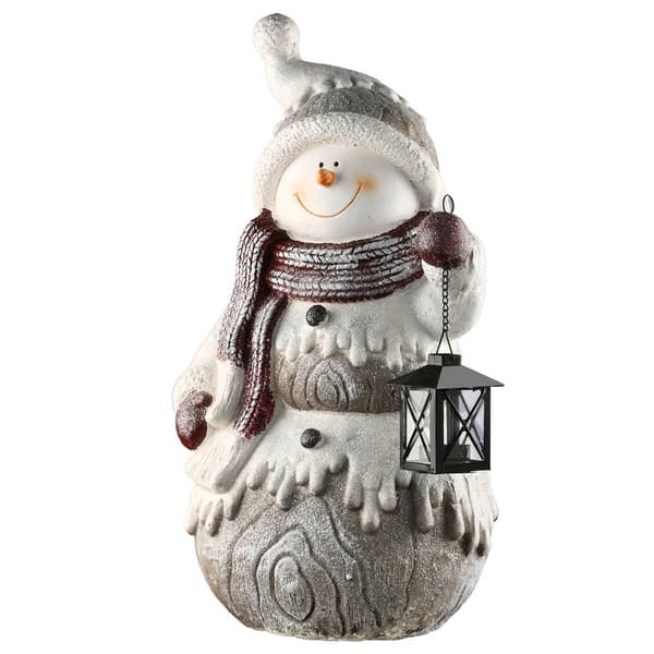 National Tree 21in. Snowman Holding Lantern - image 