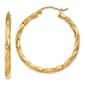 Gold Classics(tm) 32mm Gold Twisted Hoop Earrings - image 1