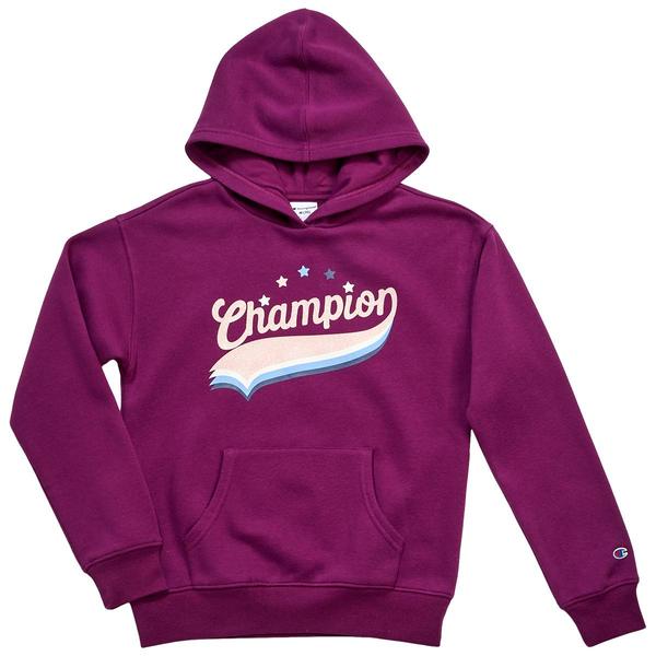 Girls (7-16) Champion(R) Star Logo Fleece Lined Pullover Hoodie - image 