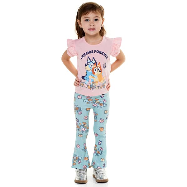 Baby Girl (12-24M) Bluey Friends Forever Tee & Legging Set