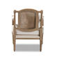 Baxton Studio Clemence Upholstered Whitewashed Wood Armchair - image 5