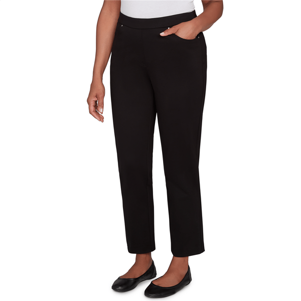 Womens Alfred Dunner Barcelona Stretch Ponte Knit Casual Pants