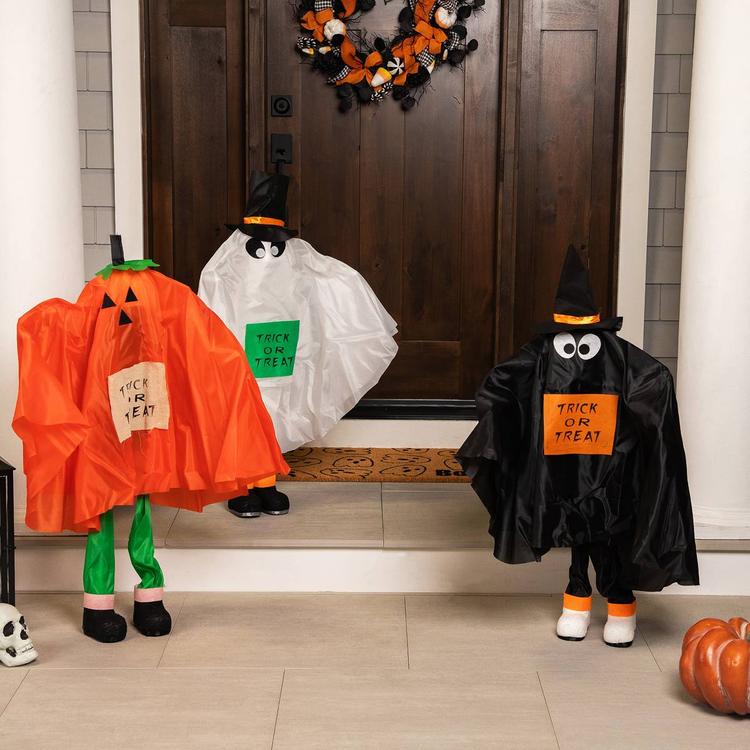 Northlight Seasonal Pumpkin & Bat Standing Figures - Set of 3