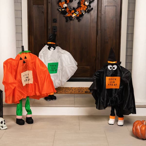 Northlight Seasonal Pumpkin & Bat Standing Figures - Set of 3