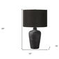 HomeRoots 24in. Black Ceramic Round Table Lamp - image 3