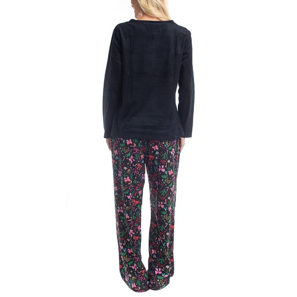 Womens Goodnight Kiss Cozy up 3pc. Bows Pajama Set