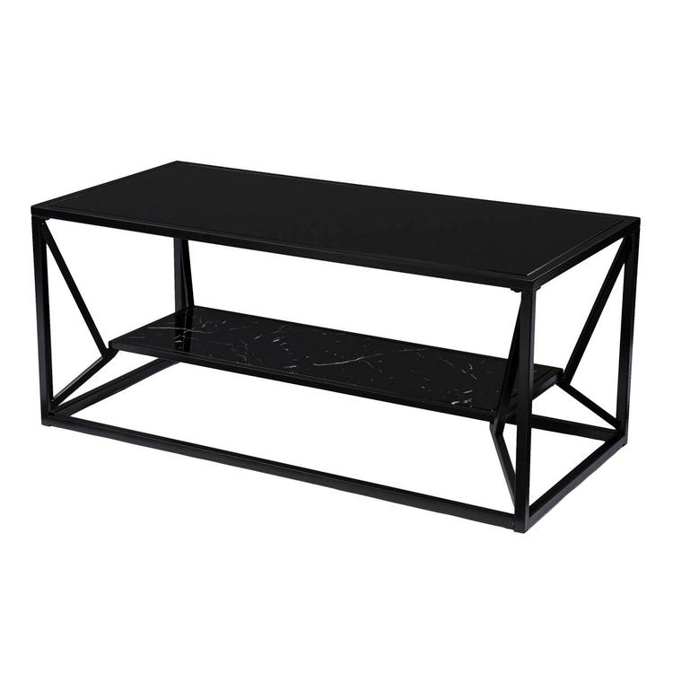 Southern Enterprises Argall Glass-Top Coffee Table