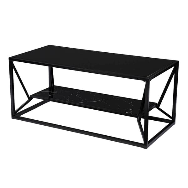 Southern Enterprises Argall Glass-Top Coffee Table