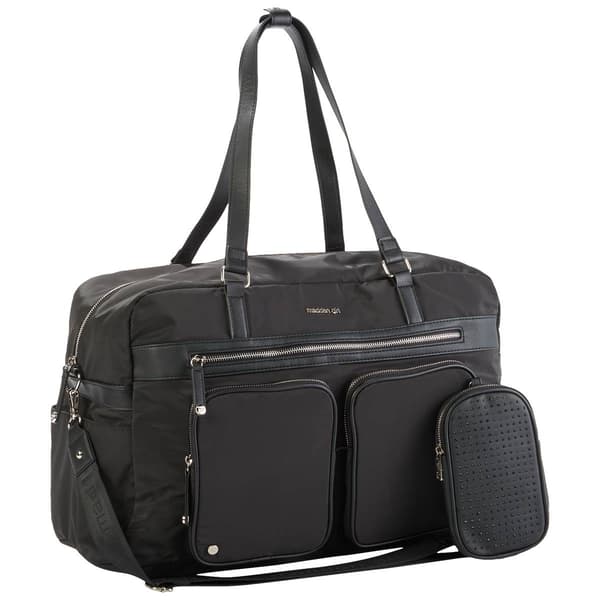 Madden Girl Nylon Weekender w/ Rhinestone Zipper Pouch