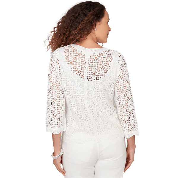 Womens Skye’s the Limit Sunny Blue Skies Lace Cardigan
