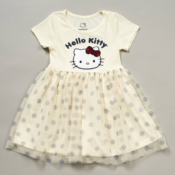 Girls &#40;4-6x&#41; Hello Kitty&#40;R&#41; Short Sleeve Sequin & Dot Tutu Dress - image 