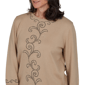 Petite Alfred Dunner Travel Advisory Beaded Scroll Sweater - image 5