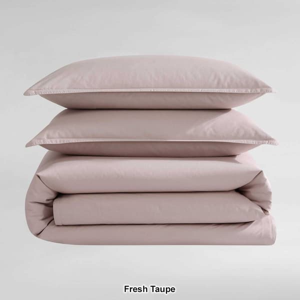 Calvin Klein Naturals Solid Cotton-Rich 3pc. Duvet Cover Set