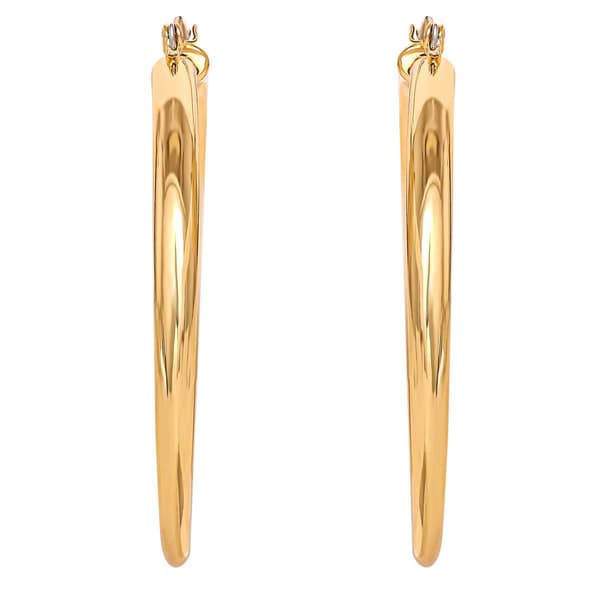 Jessica Simpson Imitation Yellow Gold Plated Hoop Earrings