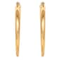 Jessica Simpson Imitation Yellow Gold Plated Hoop Earrings - image 2