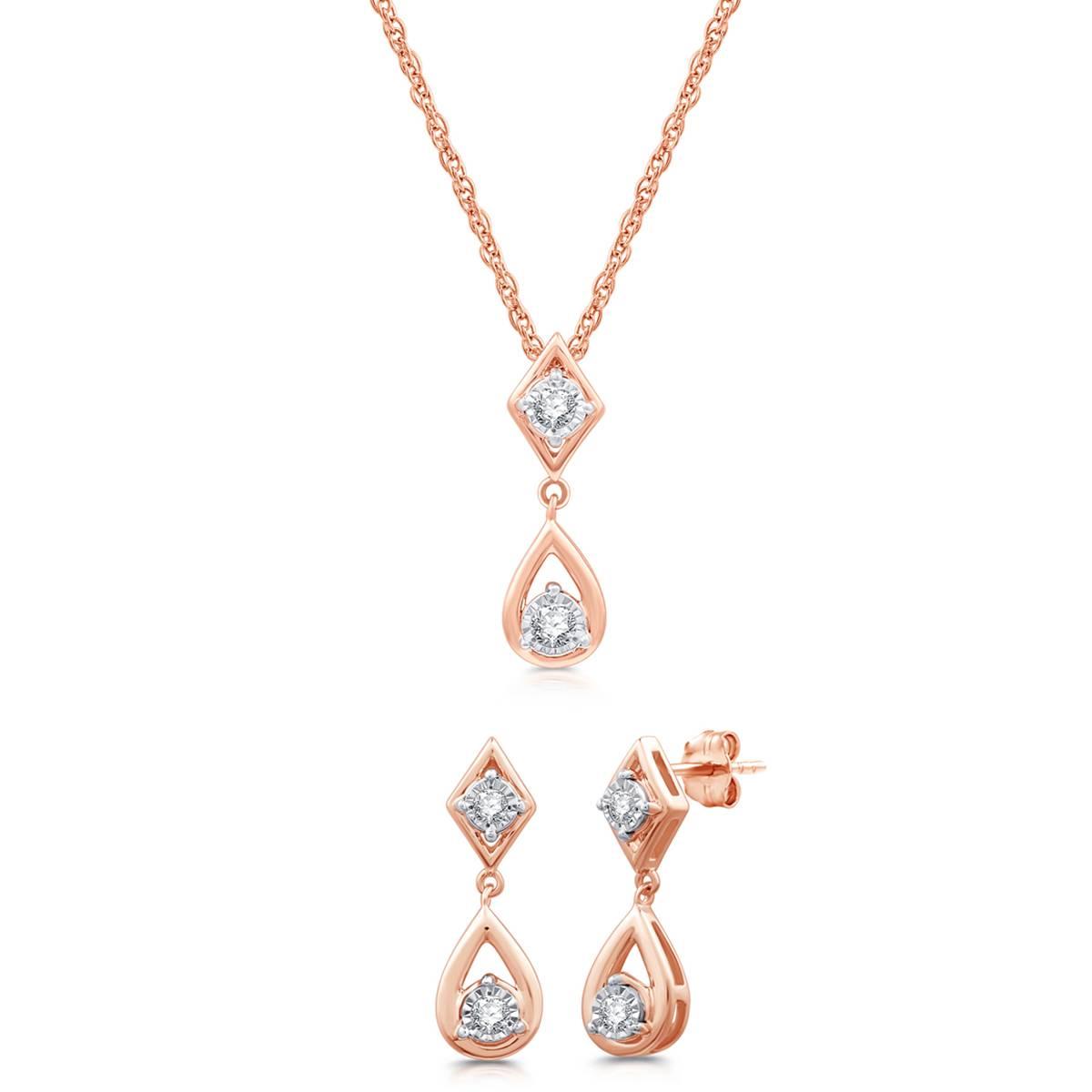 Nova Star(R) Lab Grown Diamond Teardrop Pendant & Earring Set