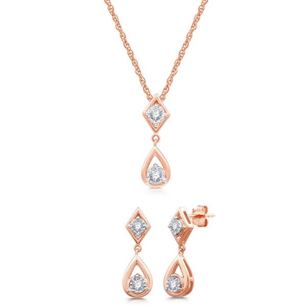 Nova Star(R) Lab Grown Diamond Teardrop Pendant & Earring Set - image 