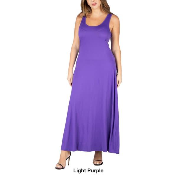 Plus Size 24/7 Comfort Apparel A-Line Tank Maxi Dress