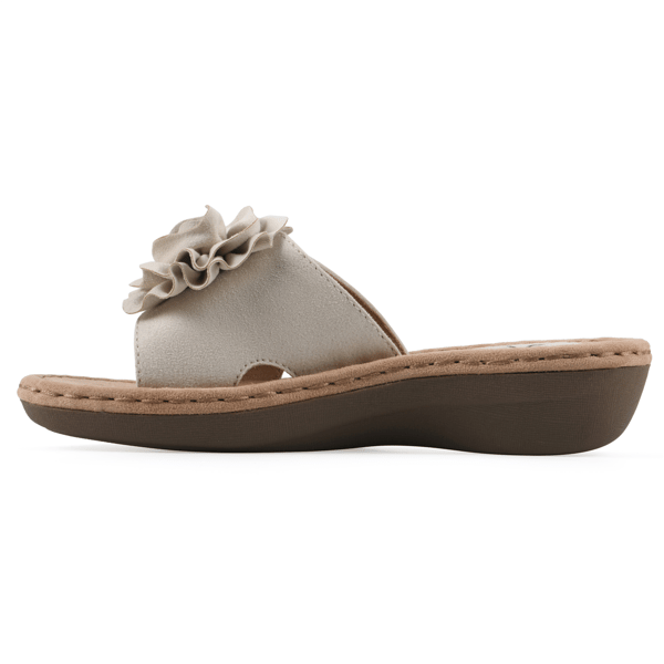 Womens Cliffs by White Mountain Casmyn Floral Slide Sandals