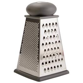 Bombay Stainless Steel 4 Sided Grater with Soft Grip Handle
